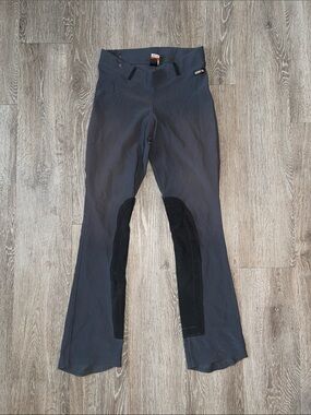 Kerrits Microcord Extended Knee Patch Bootcut Pant gray equestrian